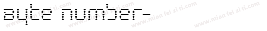 Byte Number字体转换